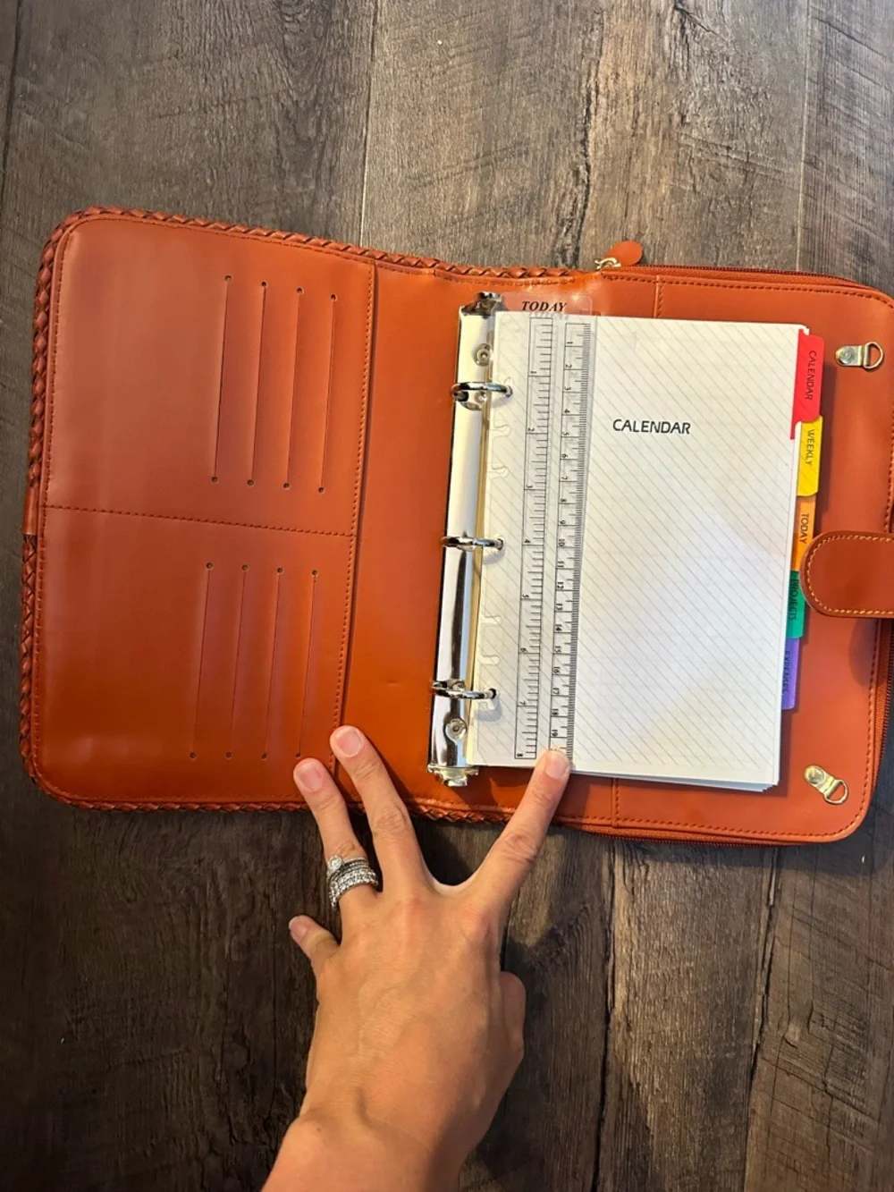 EUC Dooney & Bourke Navy Pebbled Leather Zip Wallet and Planner with Inserts